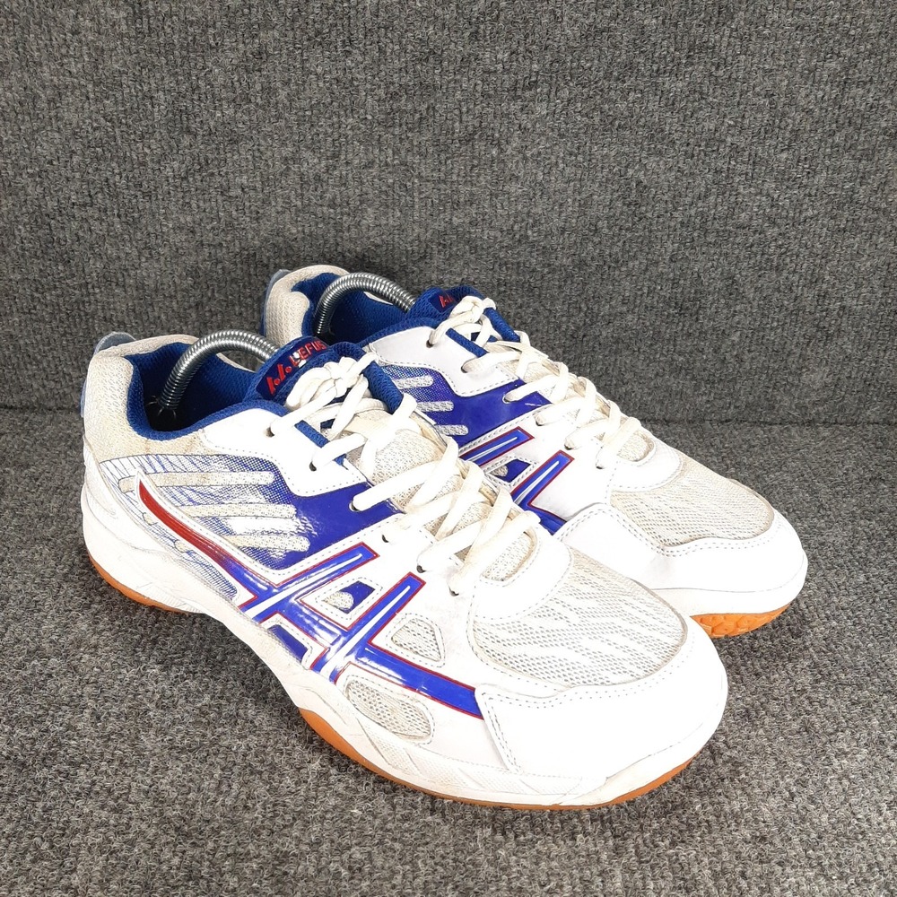 Lefus Mens Lightweight Sneaker Fashion Indoor Court Shoes White Blue Size 10